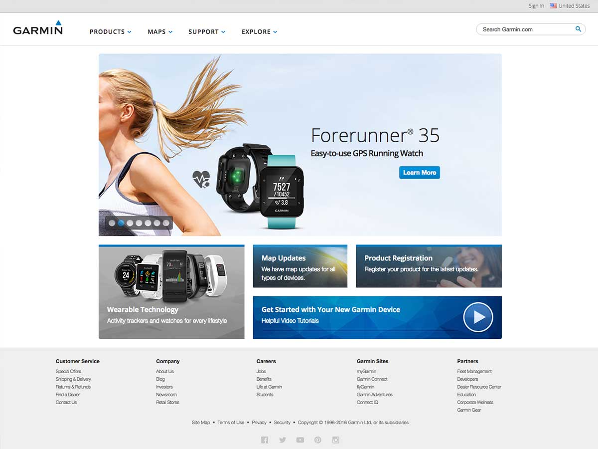 Garmin.com shopping interactive concept